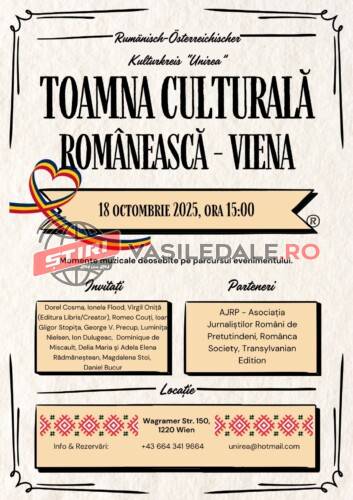 Toamna Culturală Românească – Viena, ediția a III-a, 18 octombrie