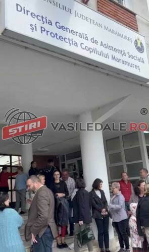 PROTEST SPONTAN LA DGASPC Maramureș: Angajații își cer drepturile salariale (VIDEO)