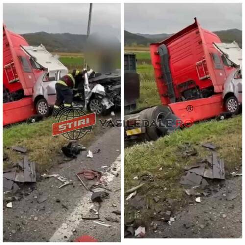 TRAGEDIE PE DN1C: Doi tineri morți după ce s-au lovit de un autotren. Șoferul era din Cernești, iar fata din Strâmbu Băiuț (actualizare / VIDEO)