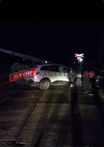 La Ulmeni, o șoferița a adormit la volan și a rupt un stâlp cu mașina. Polițiștii urmau să o oprească pentru control