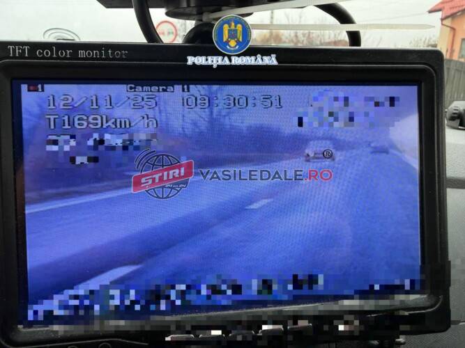 ȘOFER PRINS CU 169 km/h: Sancțiune și drept de a conduce suspendat pentru 90 de zile!