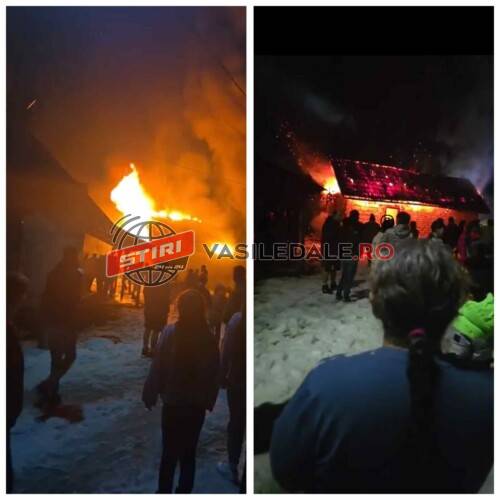 Incendiu violent în Coltău. O gospodărie mistuită de flăcări (VIDEO)
