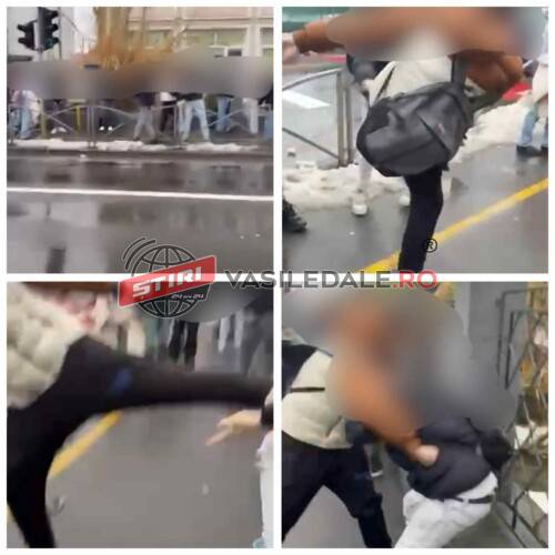 HALUCINANT: Doi adolescenți și-au ”împărțit” pumni și picioare în fața unei școli generale din Baia Mare (EXCLUSIV FOTO)