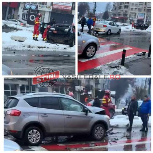 Trei mașini s-au ciocnit pe o stradă din Sighet. Unul dintre șoferi era beat criță (VIDEO – ACTUALIZARE)