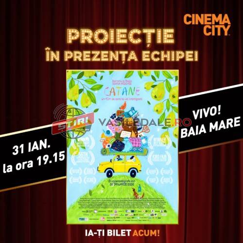 „CATANE”, comedia multipremiată în regia Ioanei Mischie, proiectată la Baia Mare în prezența actorilor Flavia Hojda și Pavel Ulici pe 31 ianuarie și 1 februarie!