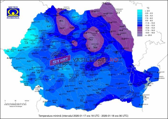 Ger de crapă pietrele. -20 de grade Celsius la Târgu Lăpuș