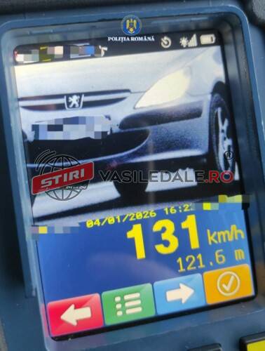 SEINI: A gonit cu 131 km/h, permis suspendat 150 de zile