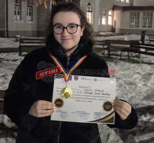 Comunicat de presă transmis de Costin Amalia Luiza – premiul I la Concursul Interjudețean de Matematică „Argument”