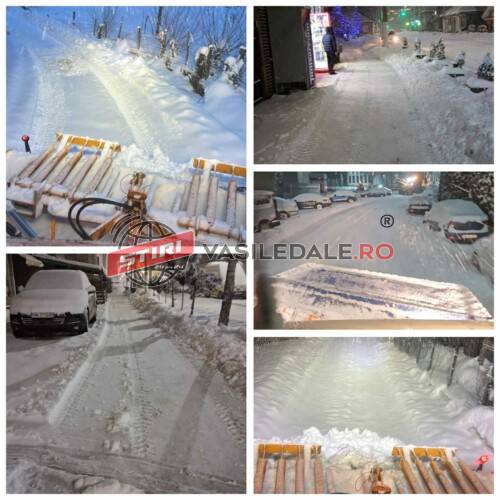 EXCLUSIV: Zăpadă de jumătate de metru pe străzile de munte ale orașului Borșa. S-a intervenit fără încetare (VIDEO)