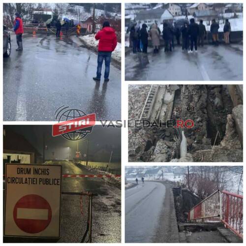 REVOLTĂ SPONTANĂ la podul PRĂBUȘIT de la Vișeu de Jos. Localnicii vor să deschidă ei circulația (VIDEO)