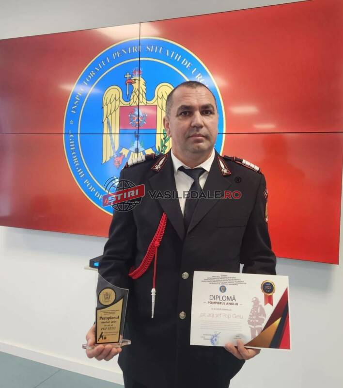 POP GELU, din cadrul Detașamentului de Pompieri ”cpt. Marchiș Adrian” Baia Mare este pompierul anului 2025 în Maramureș