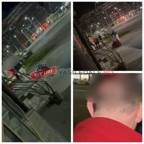 EXCLUSIV – Bărbat cu capul spart în fața unui supermarket din Baia Mare