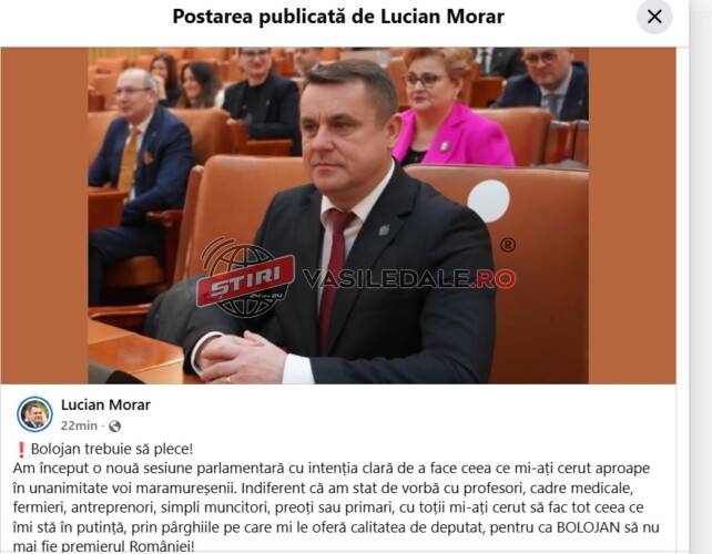 DEPUTAT PSD DE MARAMUREȘ, ”FAULT DE ROȘU” LA PREMIERUL ROMÂNIEI: ”Bolojan trebuie să plece!”