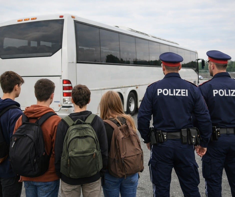 EXCLUSIV: Autocar plin cu elevi din Seini (Maramureș) din programul Erasmus+, scos din trafic în Nickelsdorf, Austria. Polițiștii au găsit 14 deficiențe considerate periculoase și grave. Reacția ISJ Maramureș