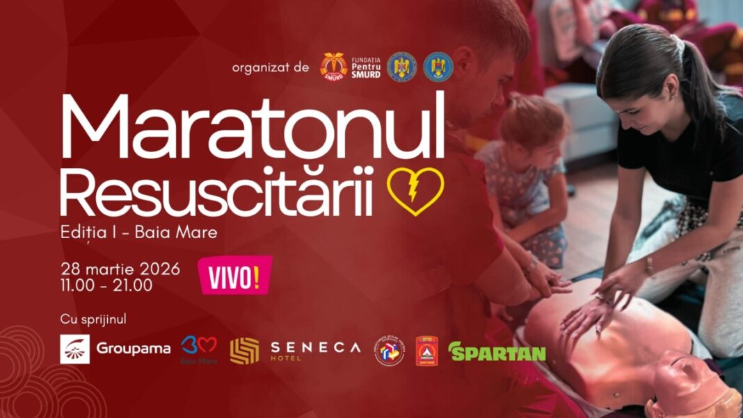 MARATONUL RESUSCITĂRII în Baia Mare. Învață să acorzi primul ajutor în caz de stop cardiorespirator!