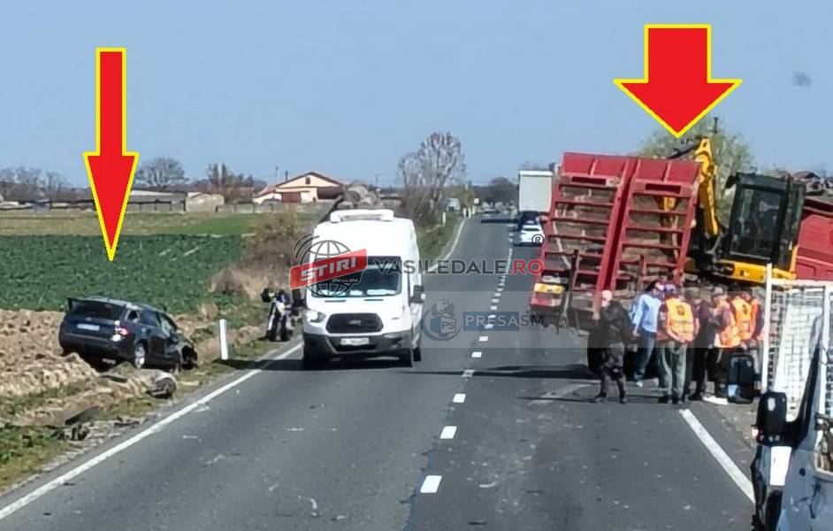 O șoferiță a produs un accident în lanț în județul Satu Mare. Implicat și un maramureșean – FOTO