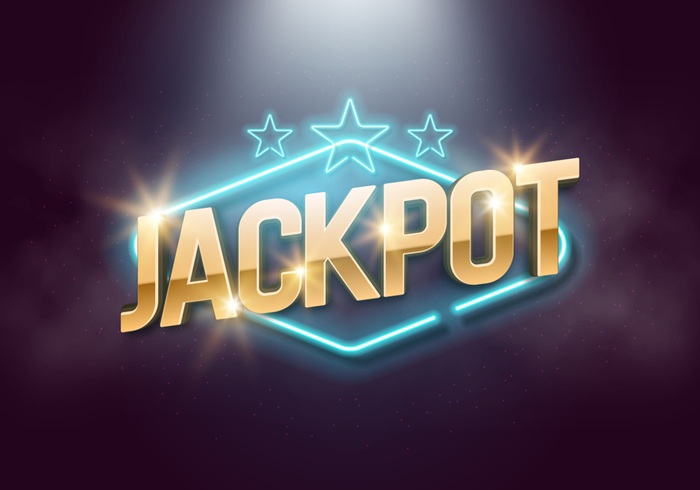 Shining,Jackpot,Sign,With,A,Neon,Frame.,Vector,Illustration.