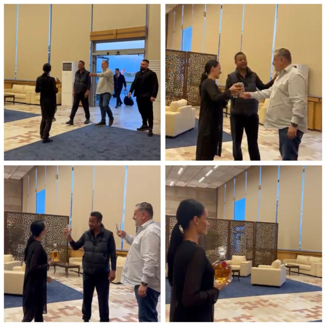 EXCLUSIV: Celebrul actor Cuba Mark Gooding Jr întâmpinat la sosirea în România cu un pahar din celebra țuică ZETEA (VIDEO)