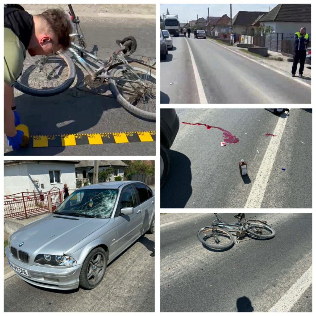 EXCLUSIV: Pieton spulberat de un BMW pe trecerea pentru pietoni în Recea. Mașina s-a oprit după 54 de metri (foto/video)