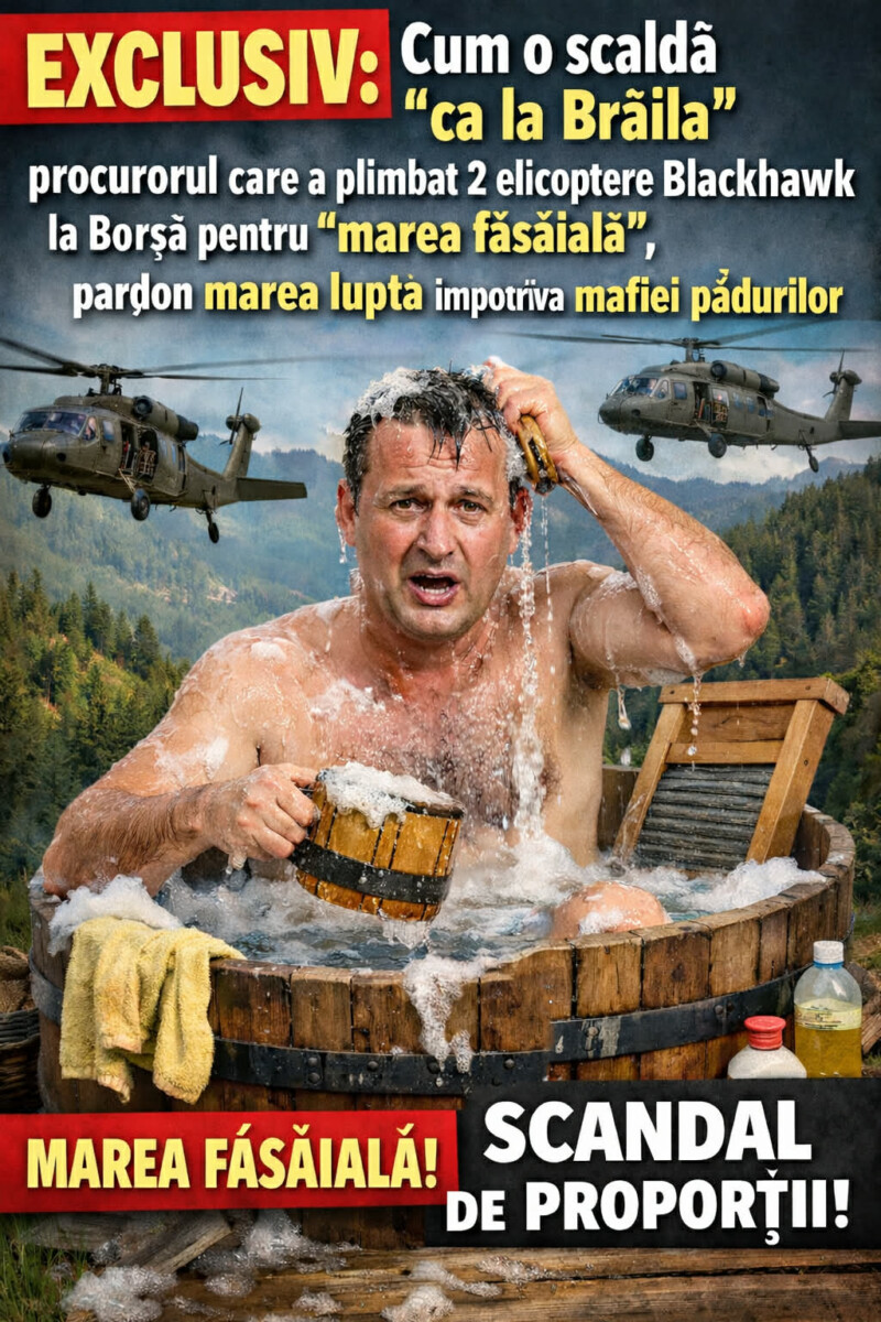 EXCLUSIV: Cum o scaldă ”ca la Brăila” procurorul care a plimbat 2 elicoptere Blackhawk la Borșa pentru ”marea fâsâială”, pardon luptă împotriva mafiei pădurilor
