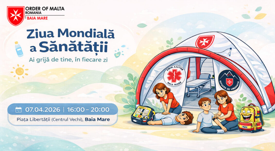 SERVICIUL DE AJUTOR MALTEZ: Eveniment dedicat sănătății și primului ajutor, organizat în Centrul Vechi din Baia Mare