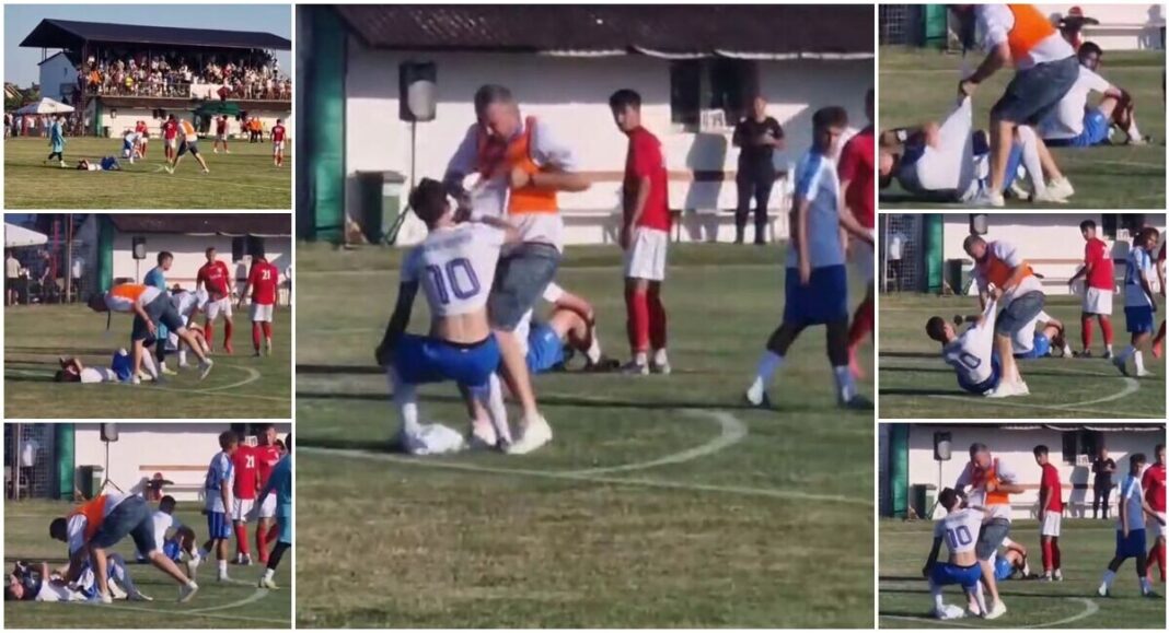 Scene șocante după ratarea promovării! Golgheterul Barcăului, bruscat de team-manager chiar pe teren, în fața a aproape 1.000 de spectatori