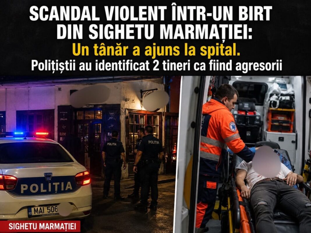 SCANDAL VIOLENT ÎNTR-UN BIRT DIN SIGHET: Un tânăr a ajuns la spital. Polițiștii au identificat doar 3 dintre protagoniști