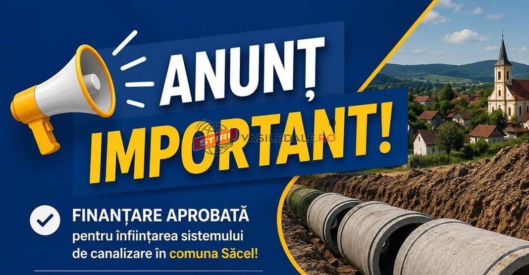 Săcel va avea sistem de canalizare. Finanțare de aproape 12 milioane de lei obținută prin AFM