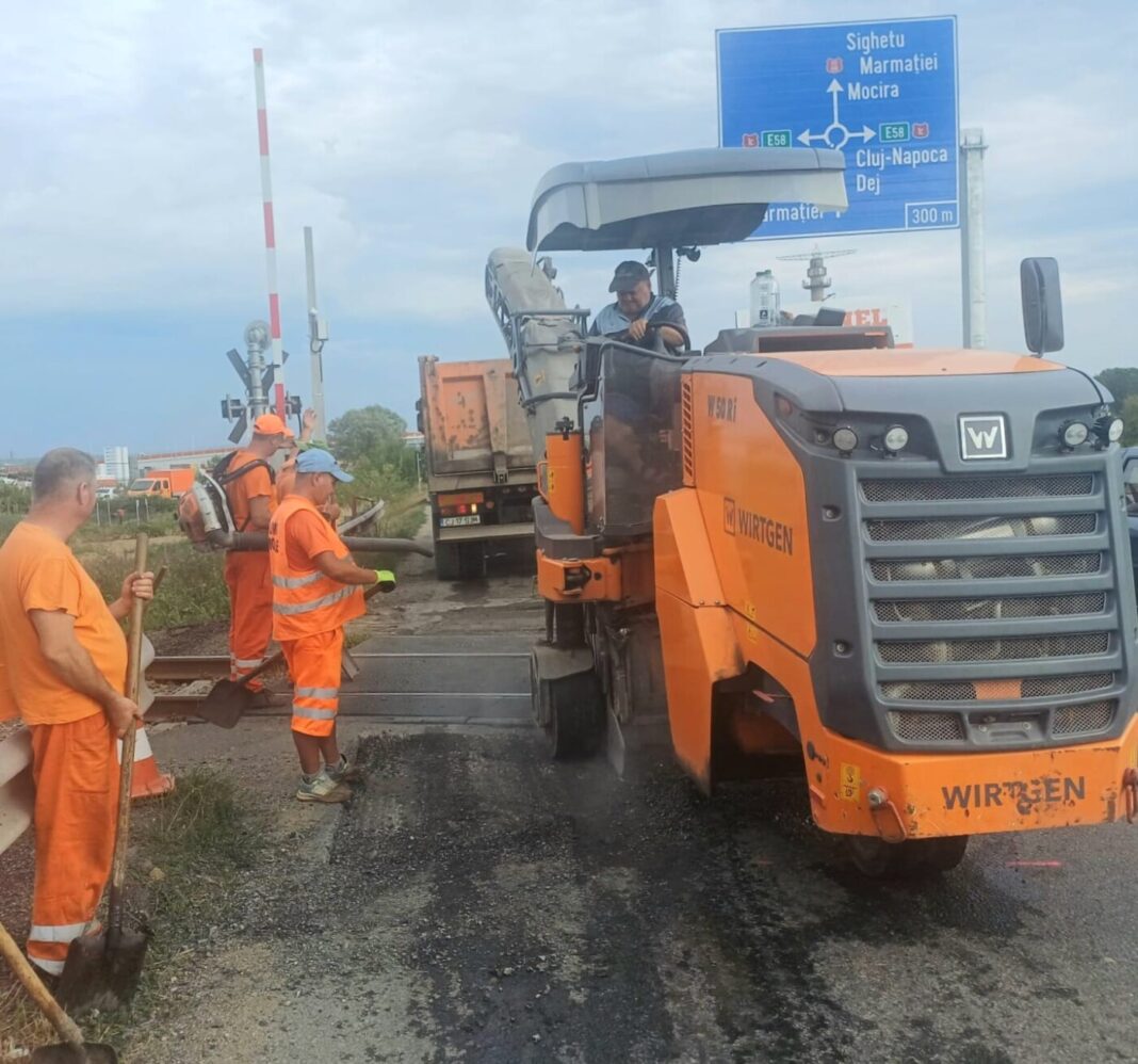 Restricții pe centura Baia Mare! Drumarii lucrează pe timpul nopții, iar traficul este dirijat prin semafoare