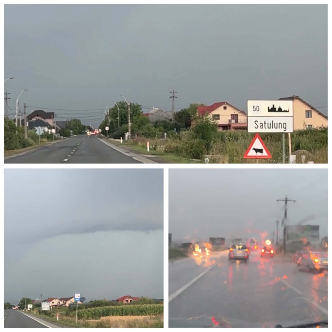 Furtună peste Maramureș. Copaci prăbușiți la Sighet, Rona de Sus și Petrova. Viitură pe strada Valea Hotarului din Sighet. Ploi torențiale în zona Băii Mari (foto/video)