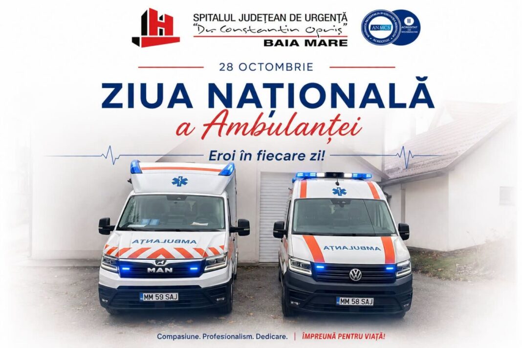 Mesajul Spitalului Județean de Urgență Baia Mare adresat cu ocazia Zilei Naționale a Ambulanței din România