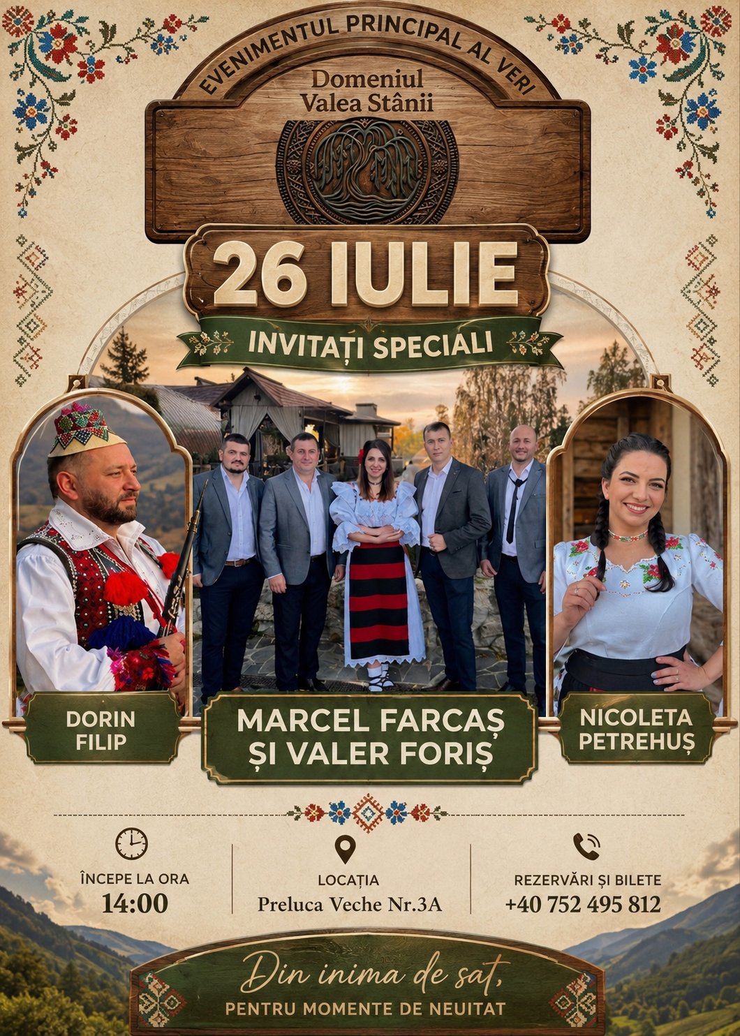 EVENIMENTUL PRINCIPAL AL VERII la Domeniul Valea Stânii din Preluca Veche