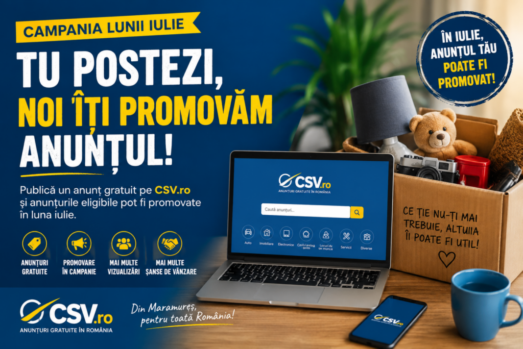 Ai ceva prin casă care stă degeaba? În iulie, CSV.ro te ajută să-l scoți la vedere