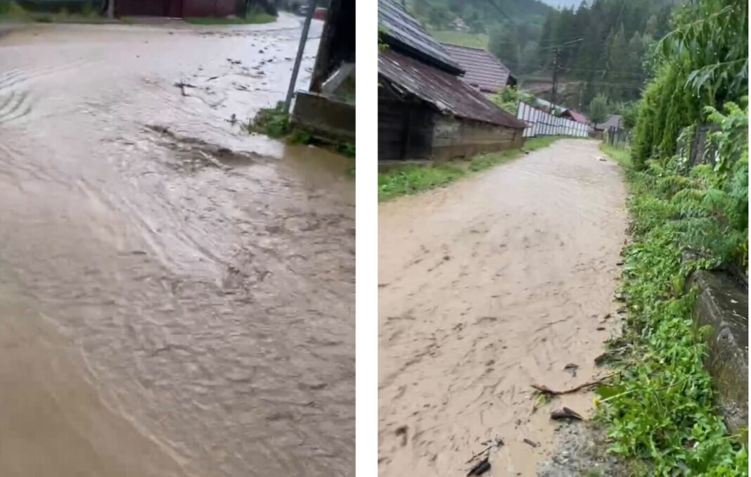 Ploile torențiale au lovit Borșa: 7 străzi inundate și mii de locuitori fără apă