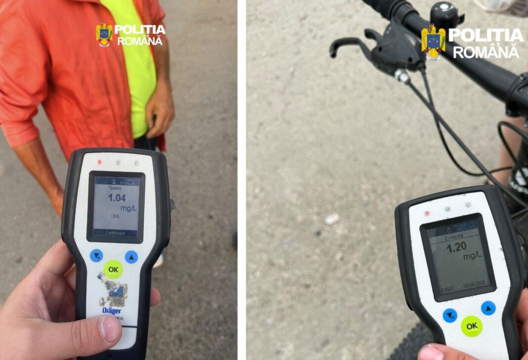 RUTIERE: 359 de bicicliști sancționați și 12 depistați băuți, moped electric neînregistrat și alcool la volan, alcoolemie record la un control în Baia Mare, accident cu trei victime la Tăuții de Sus