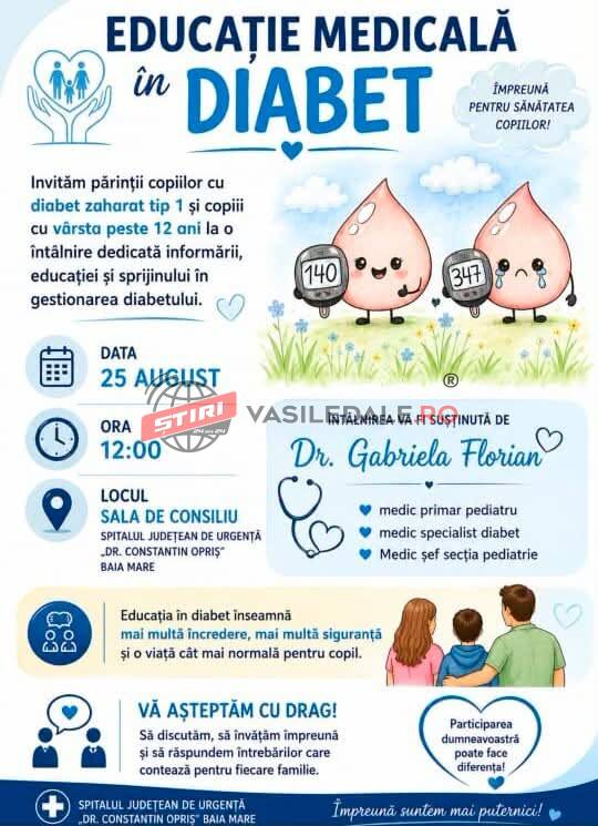 Educație medicală în diabet – Împreună pentru sănătatea copiilor
