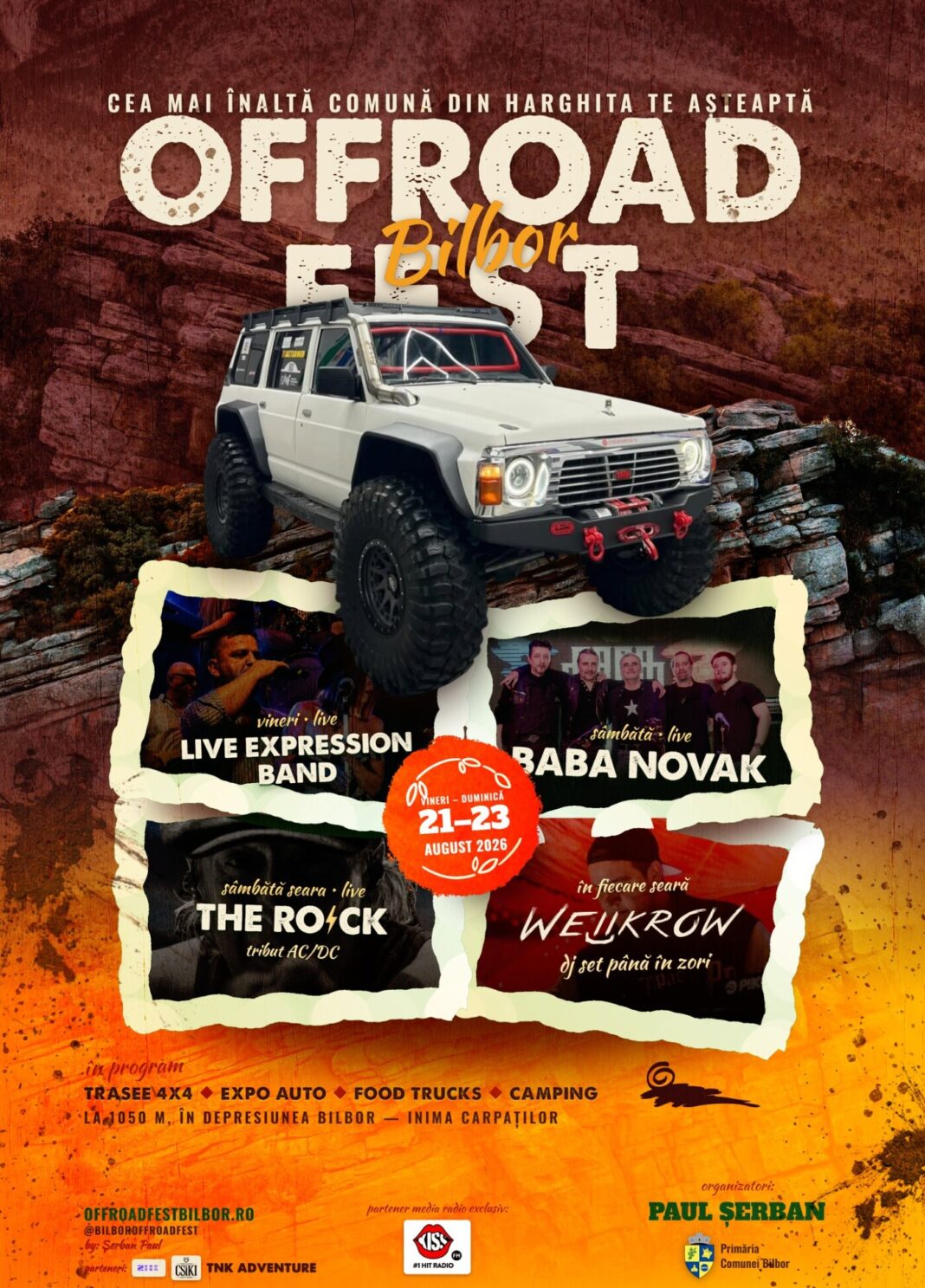 Primul festival offroad din depresiunea Bilbor: 4×4 și muzică live la 1050 m