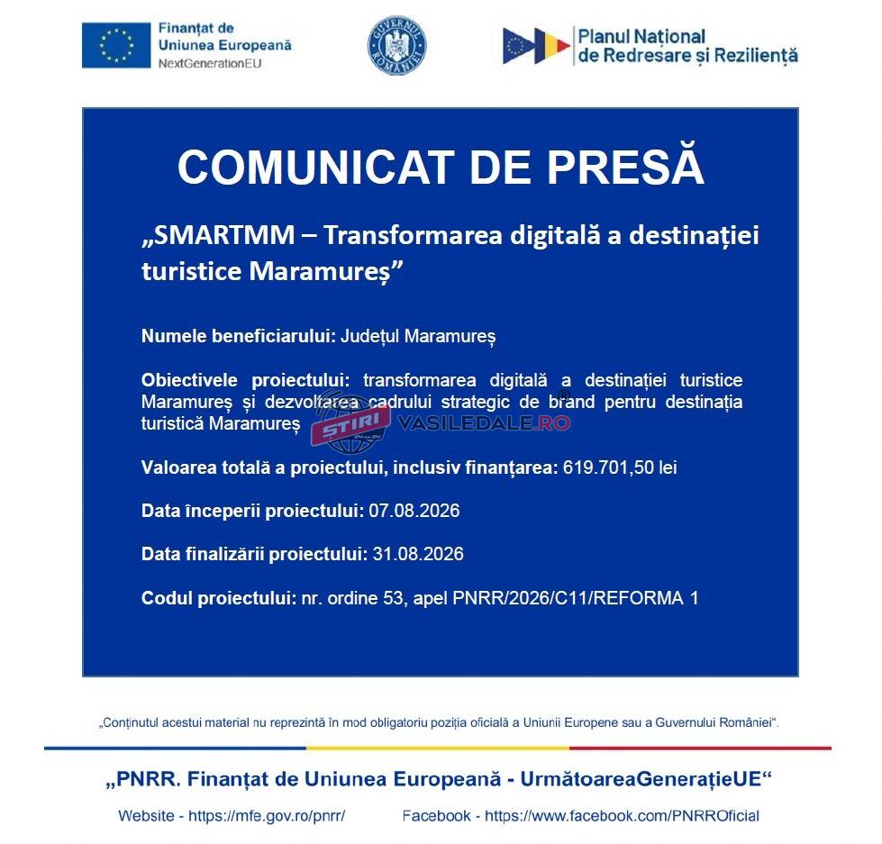 Lansarea proiectului „SMARTMM – Transformarea digitală a destinației turistice Maramureș”