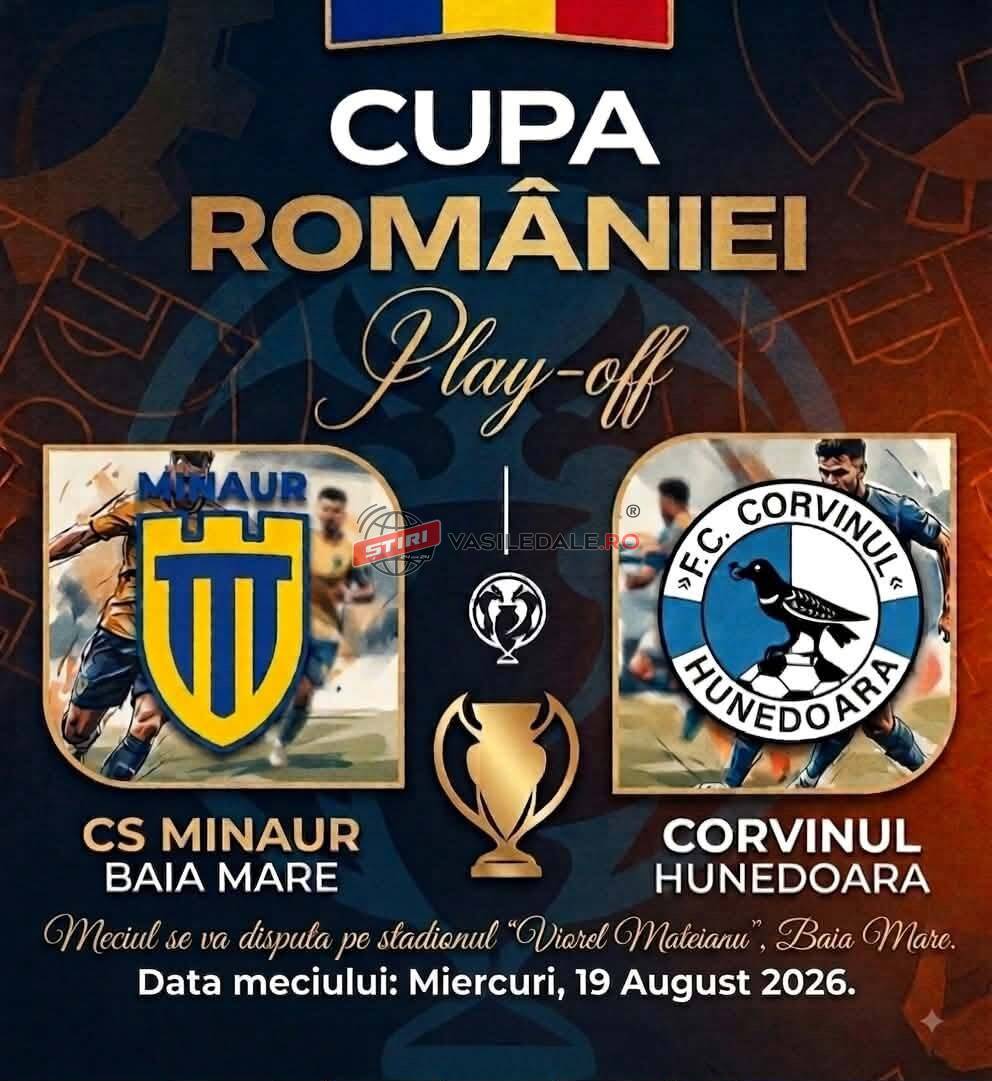 Minaur Baia Mare, adversar de gală în Play-off-ul Cupei României: Corvinul Hunedoara vine în Baia Mare