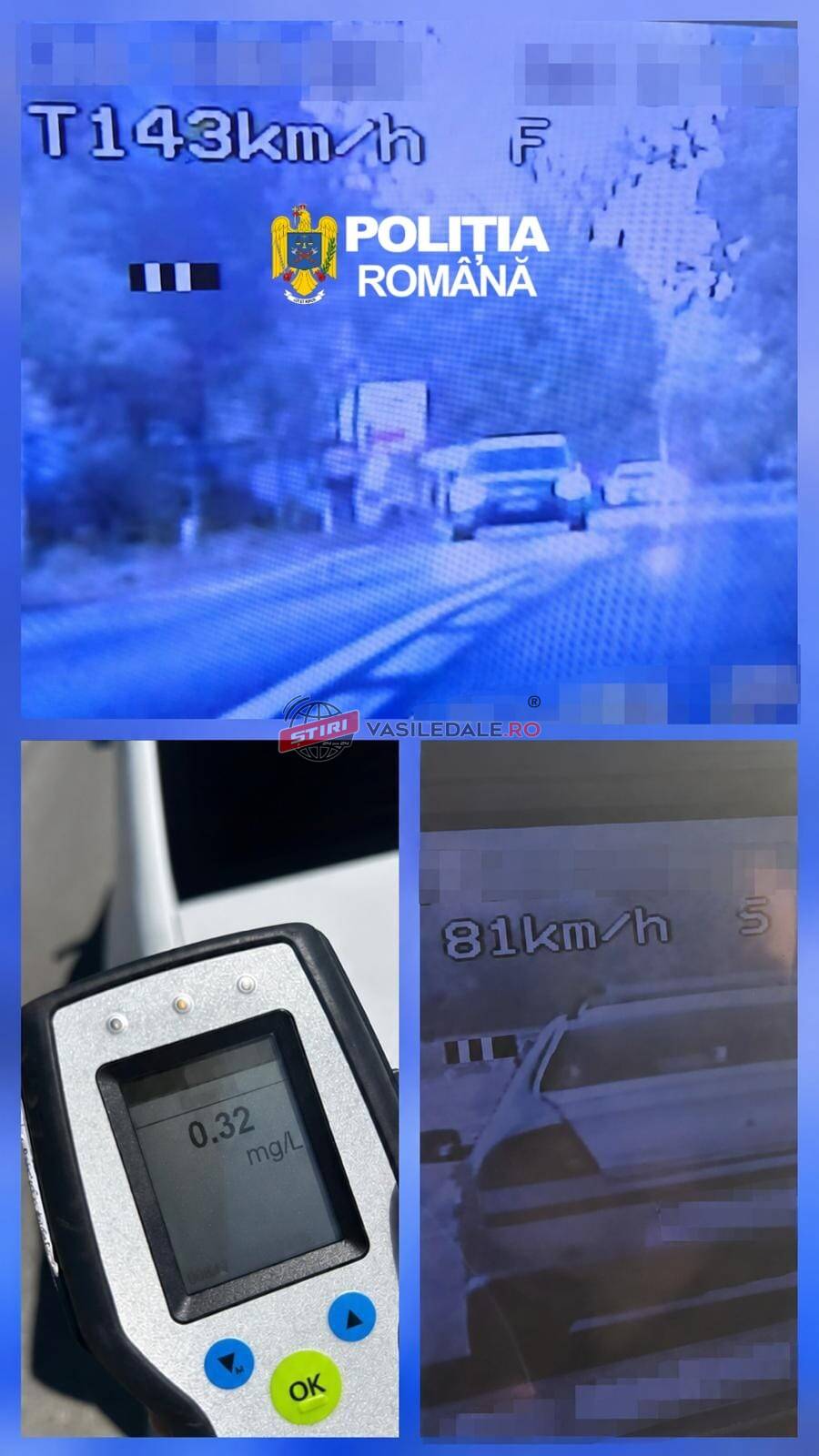Pe limită de 50: Tânăr prins cu 143 km/h între Șomcuta Mare și Satulung. Va rămâne fără permis 150 de zile