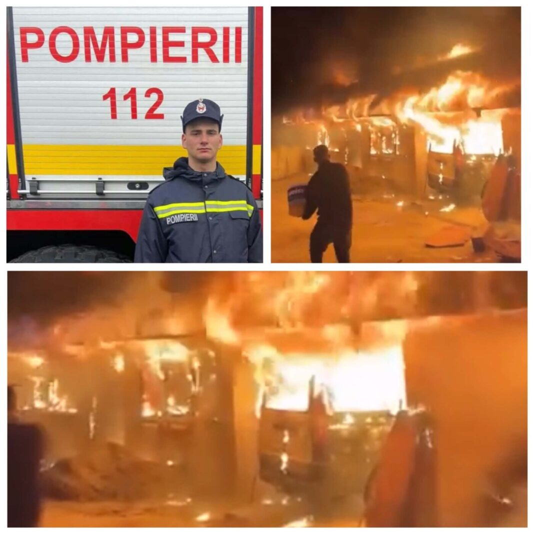 Noapte de foc într-o gospodărie din satul Valea Vișeului. Un pompier civil a sărit în ajutor: a salvat bunuri și a scos o butelie cu gaz dintr-o bucătărie (EXCLUSIV VIDEO)