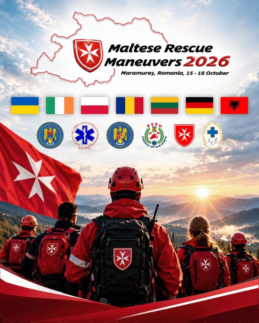 Maramureșul găzduiește MALTESE RESCUE MANEUVERS 2026 – salvatori din șapte țări, uniți pentru excelență în intervențiile de urgență