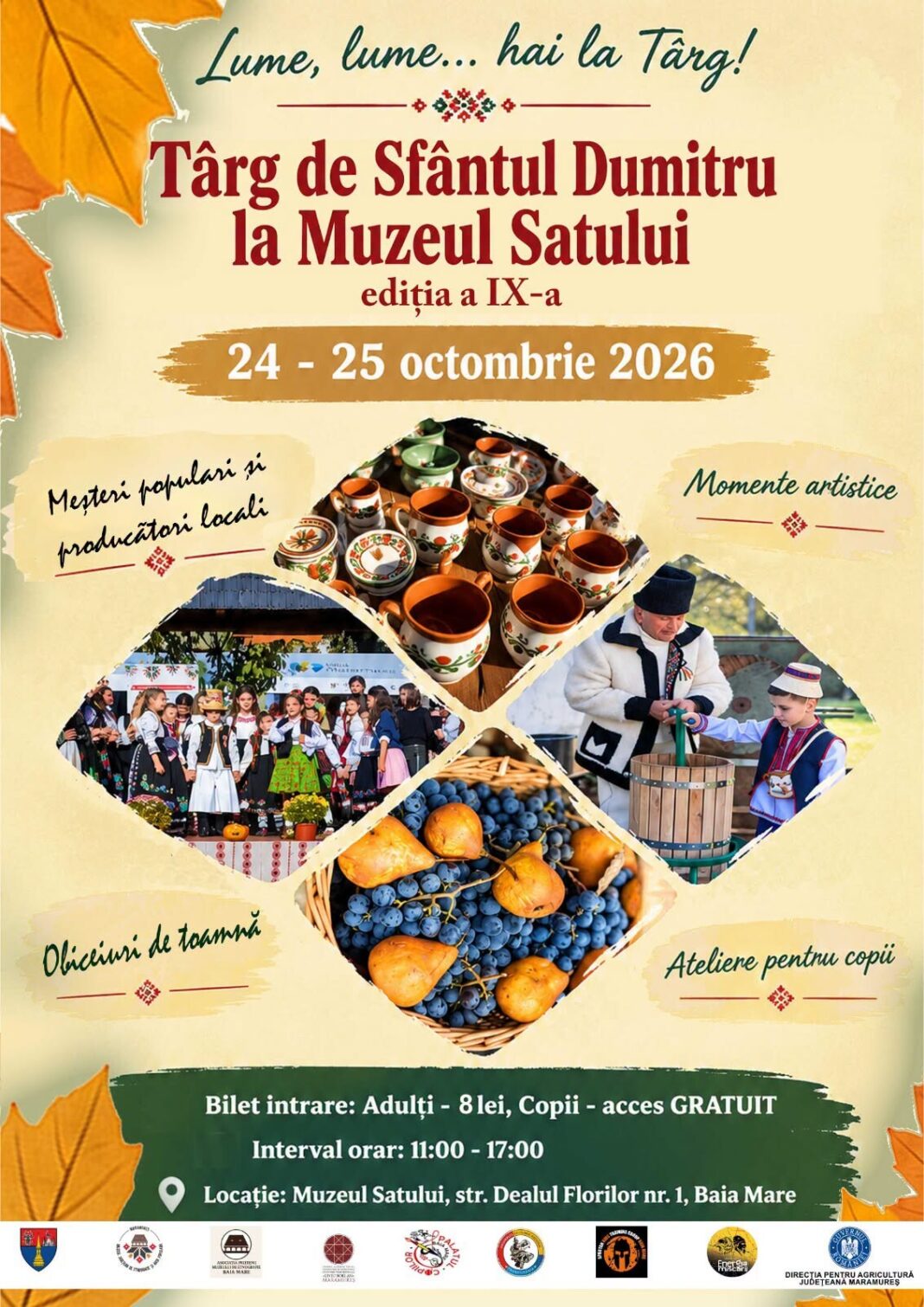Lume, lume… se apropie! Târg de Sf Dumitru la Muzeul Satului din Baia Mare